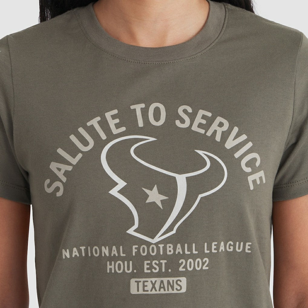 Houston Texans Women's 2025 Salute to Service Sideline T-Shirt - Olive cheap