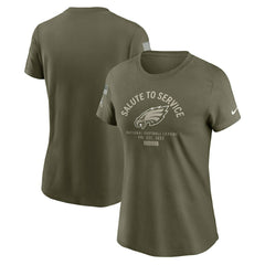 Philadelphia Eagles Women's 2025 Salute to Service Sideline T-Shirt - Olive discount