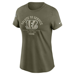 Cincinnati Bengals Women's 2025 Salute to Service Sideline T-Shirt - Olive online
