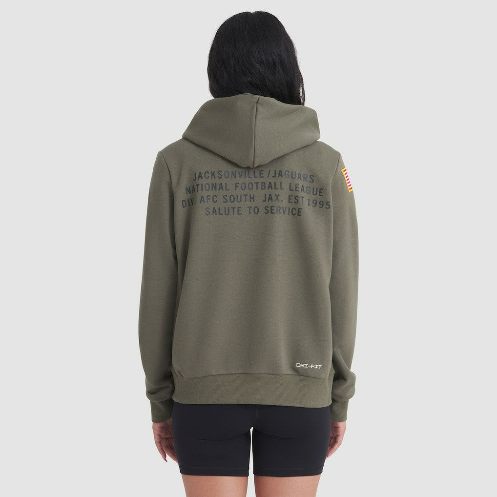 Jacksonville Jaguars Women's 2025 Salute to Service Sideline Standard Issue Dri-FIT Hoodie - Olive outlet