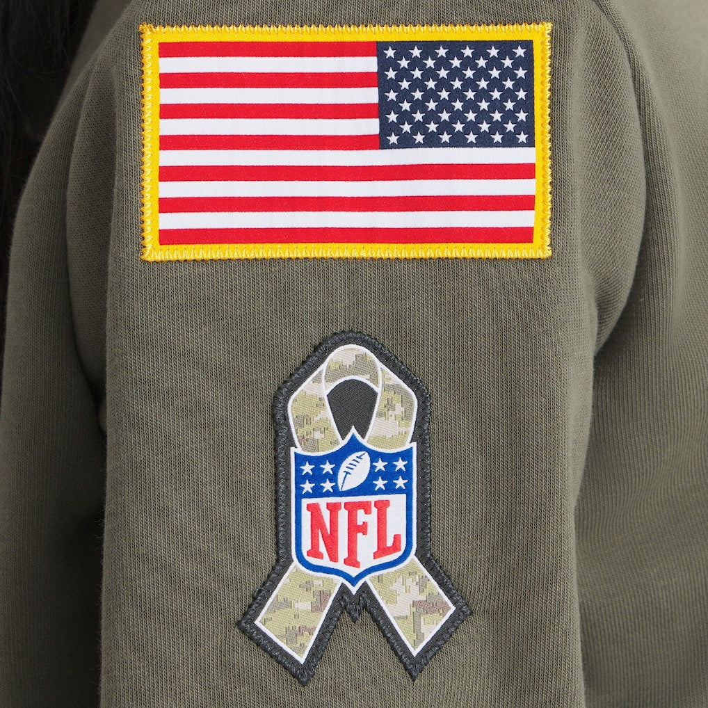 Jacksonville Jaguars Women's 2025 Salute to Service Sideline Standard Issue Dri-FIT Hoodie - Olive outlet