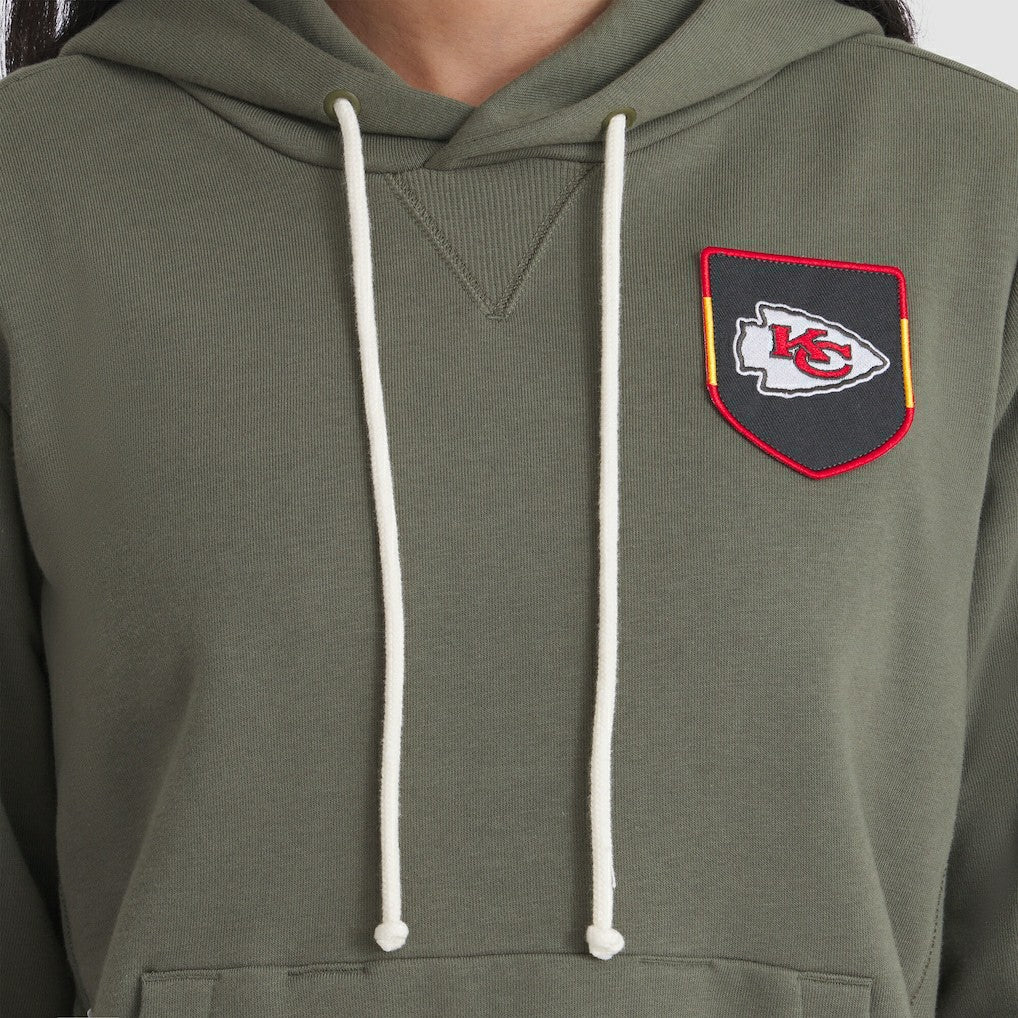 Kansas City Chiefs Women's 2025 Salute to Service Sideline Standard Issue Dri-FIT Hoodie - Olive discount