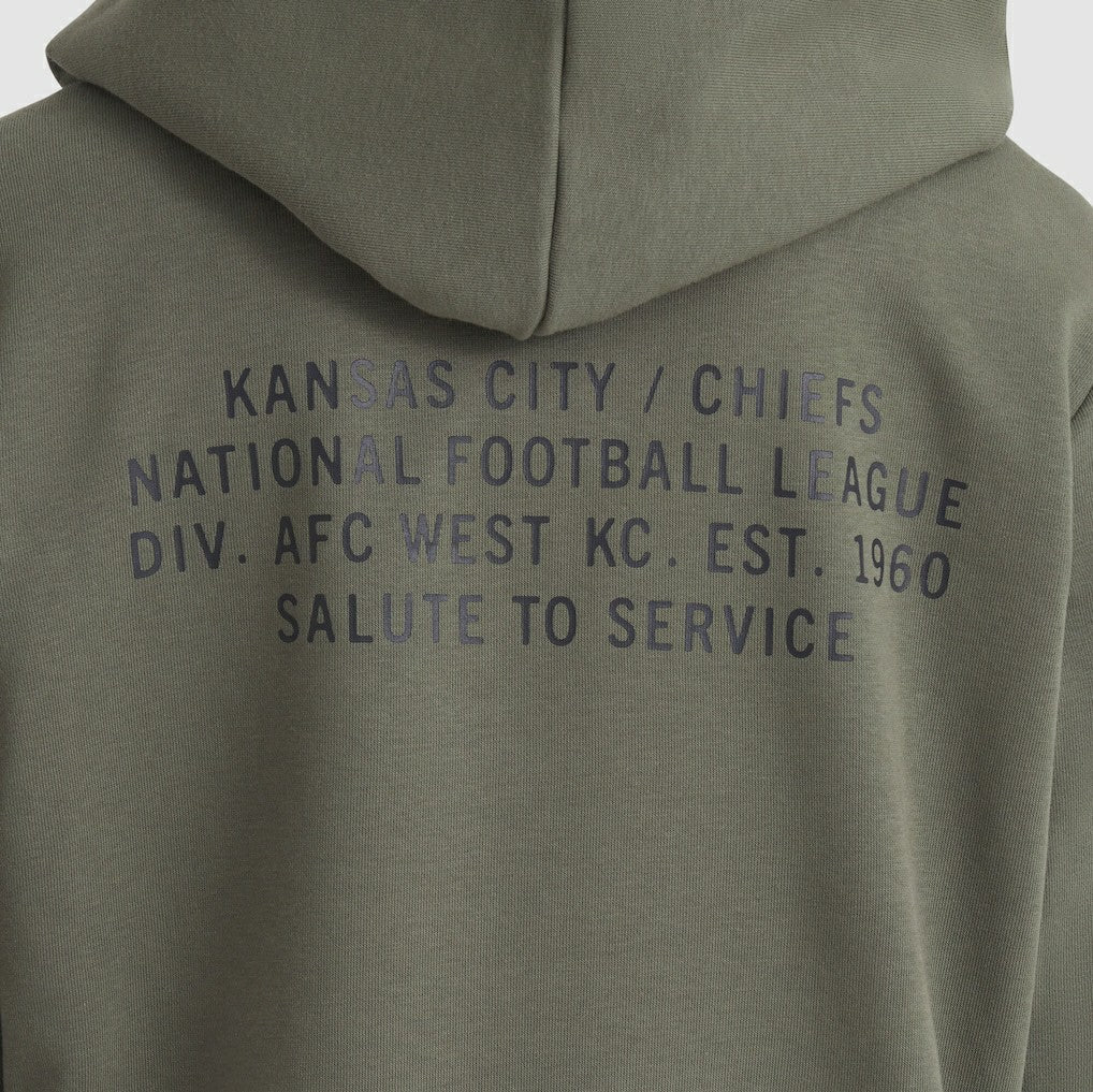 Kansas City Chiefs Women's 2025 Salute to Service Sideline Standard Issue Dri-FIT Hoodie - Olive discount
