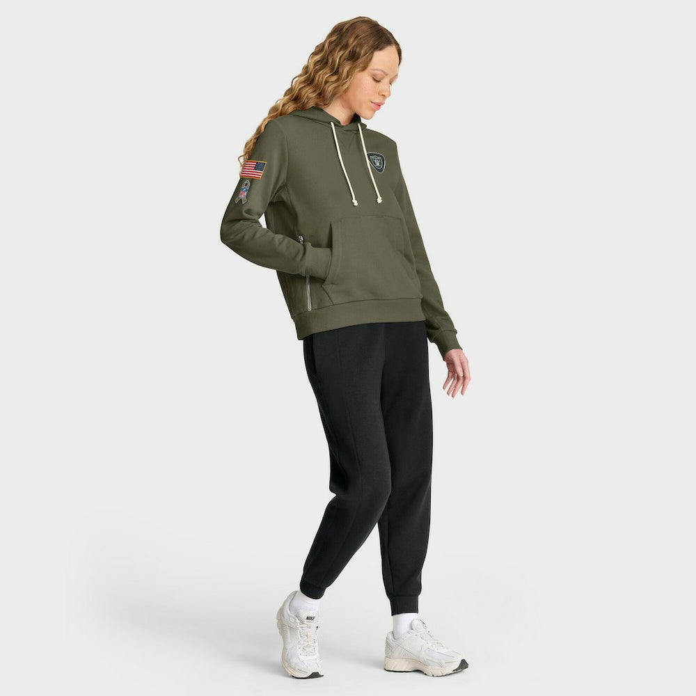 Las Vegas Raiders Women's 2025 Salute to Service Sideline Standard Issue Dri-FIT Hoodie - Olive sale