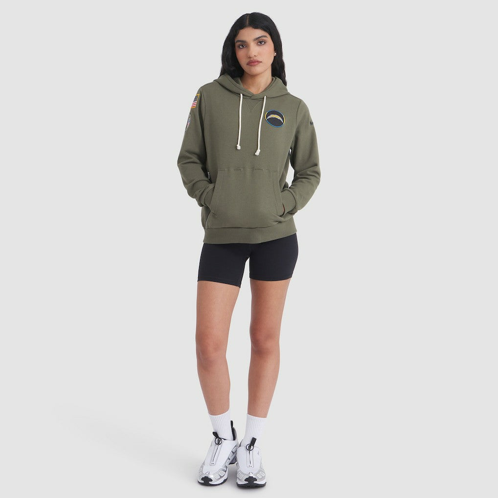 Los Angeles Chargers Women's 2025 Salute to Service Sideline Standard Issue Dri-FIT Hoodie - Olive online