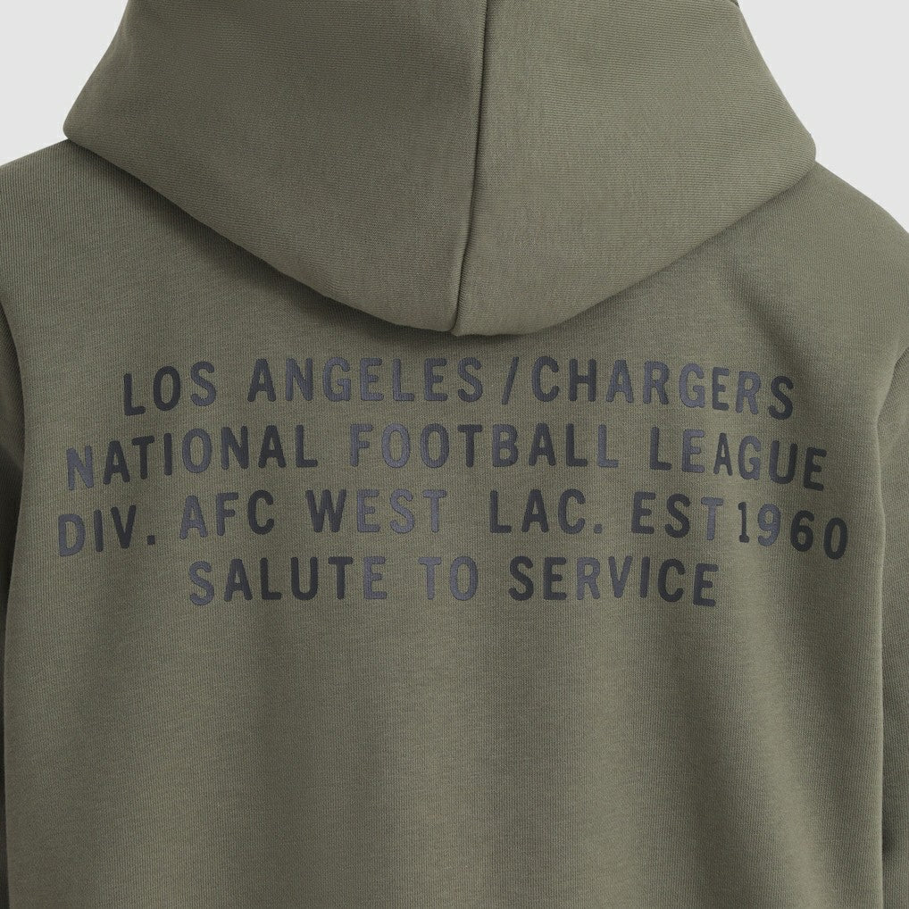 Los Angeles Chargers Women's 2025 Salute to Service Sideline Standard Issue Dri-FIT Hoodie - Olive online