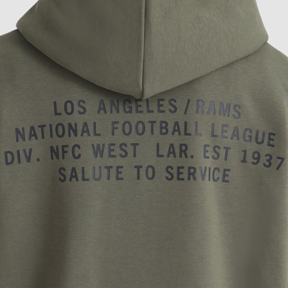 Los Angeles Rams Women's 2025 Salute to Service Sideline Standard Issue Dri-FIT Hoodie - Olive on sale