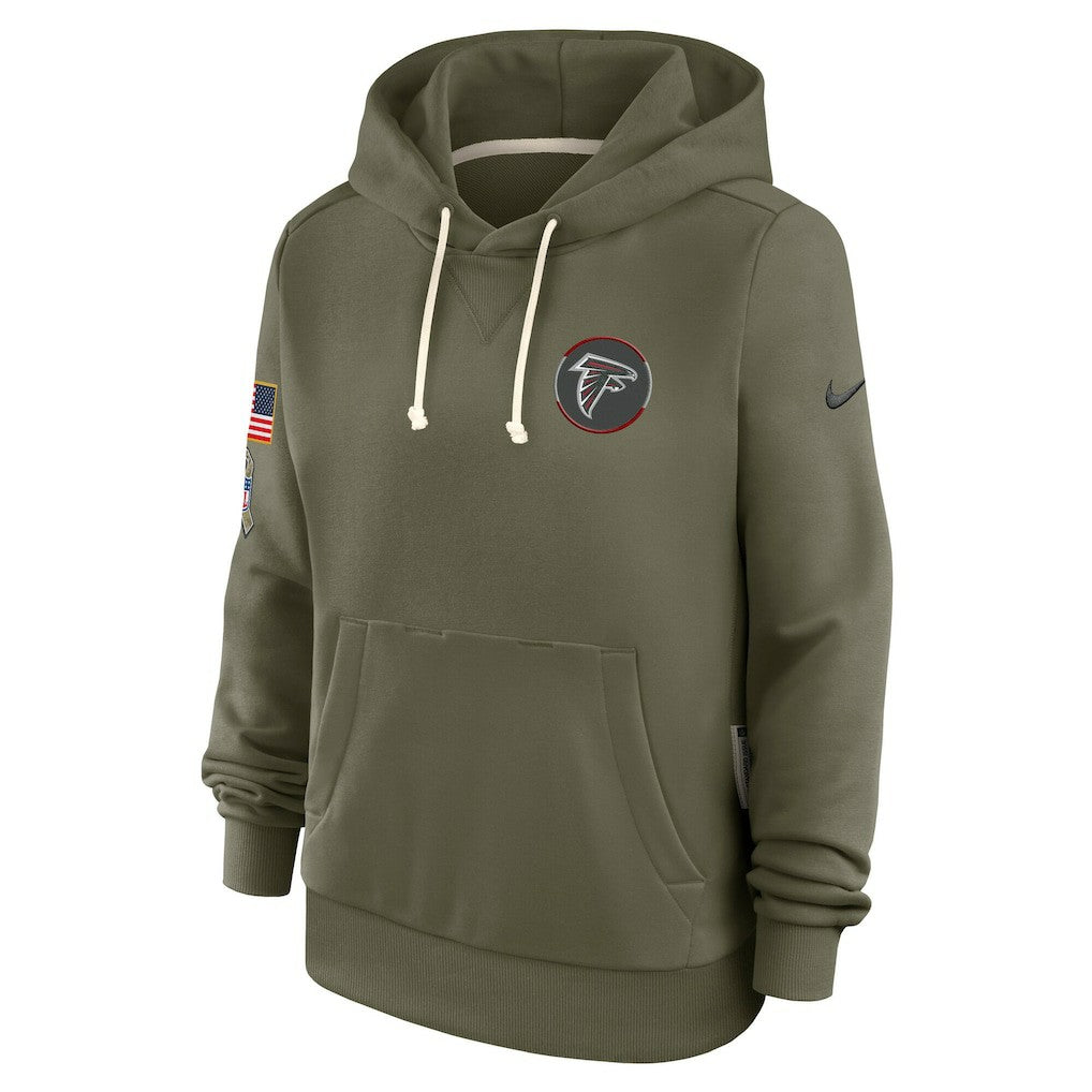 Atlanta Falcons Women's 2025 Salute to Service Sideline Standard Issue Dri-FIT Hoodie - Olive for sale