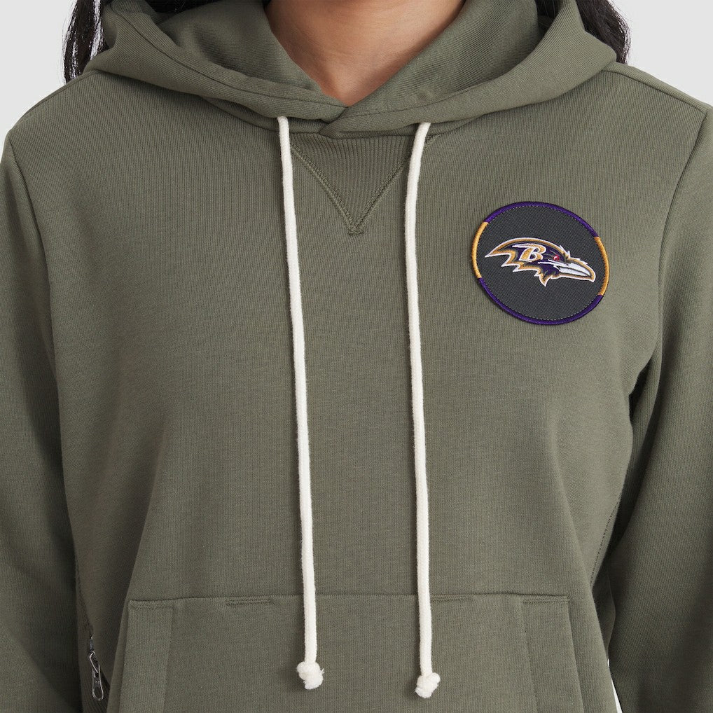 Baltimore Ravens Women's 2025 Salute to Service Sideline Standard Issue Dri-FIT Hoodie - Olive cheap