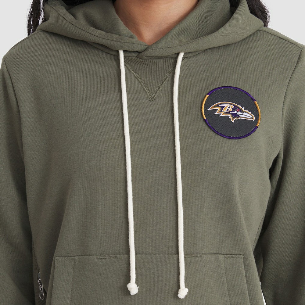 Baltimore Ravens Women's 2025 Salute to Service Sideline Standard Issue Dri-FIT Hoodie - Olive cheap