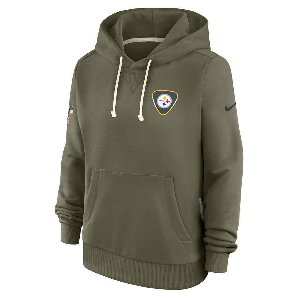 Pittsburgh Steelers Women's 2025 Salute to Service Sideline Standard Issue Dri-FIT Hoodie - Olive sale