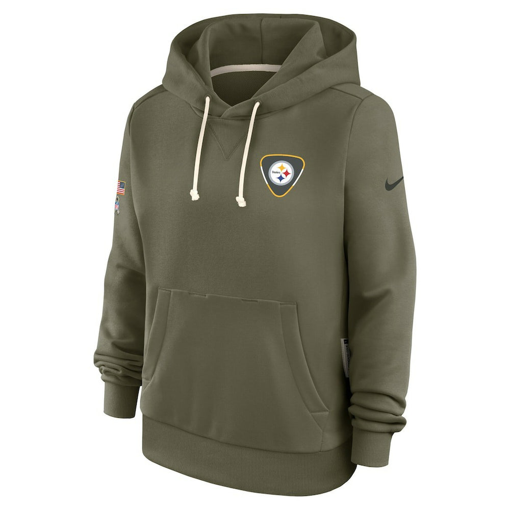 Pittsburgh Steelers Women's 2025 Salute to Service Sideline Standard Issue Dri-FIT Hoodie - Olive sale