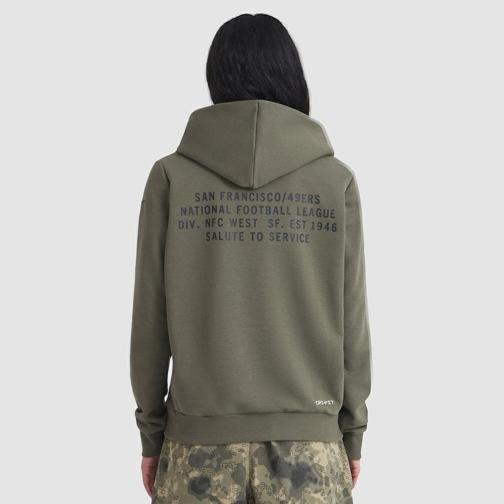 San Francisco 49ers Women's 2025 Salute to Service Sideline Standard Issue Dri-FIT Hoodie - Olive sale