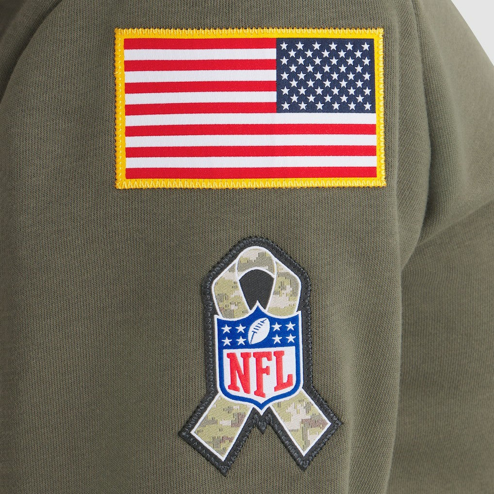 Seattle Seahawks Women's 2025 Salute to Service Sideline Standard Issue Dri-FIT Hoodie - Olive sale