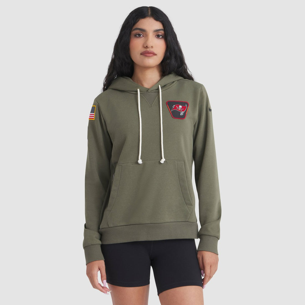 Tampa Bay Buccaneers Women's 2025 Salute to Service Sideline Standard Issue Dri-FIT Hoodie - Olive on sale