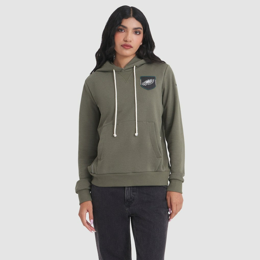 Philadelphia Eagles Women's 2025 Salute to Service Sideline Standard Issue Dri-FIT Hoodie - Olive for sale