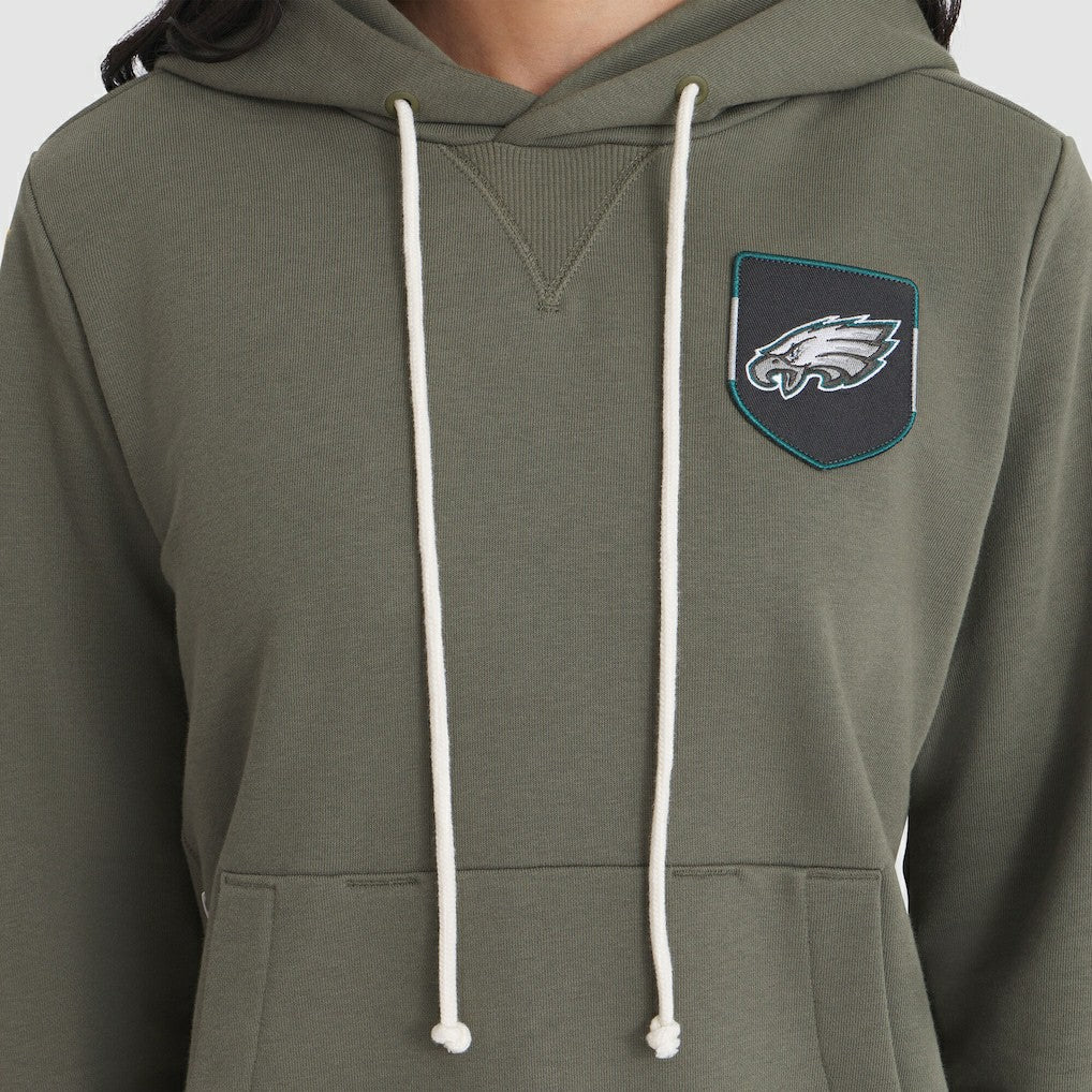 Philadelphia Eagles Women's 2025 Salute to Service Sideline Standard Issue Dri-FIT Hoodie - Olive for sale