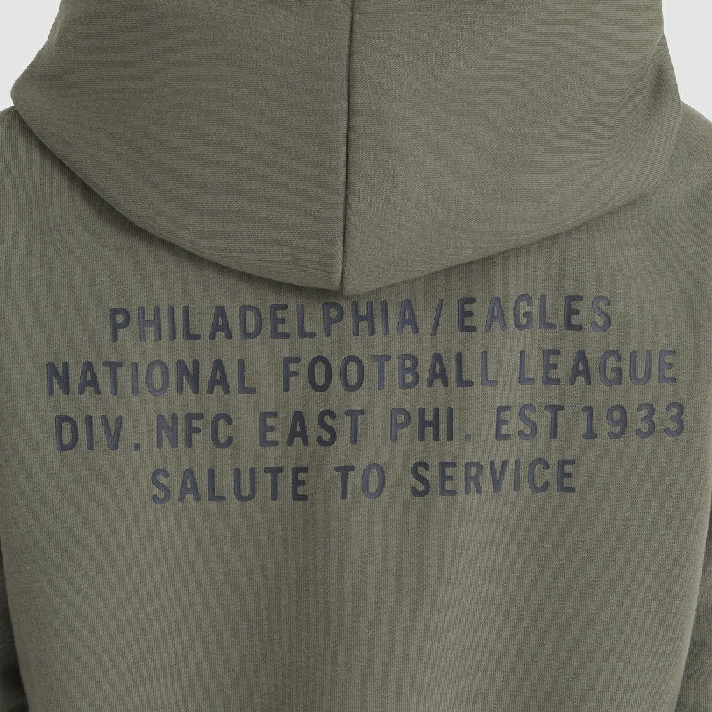 Philadelphia Eagles Women's 2025 Salute to Service Sideline Standard Issue Dri-FIT Hoodie - Olive for sale
