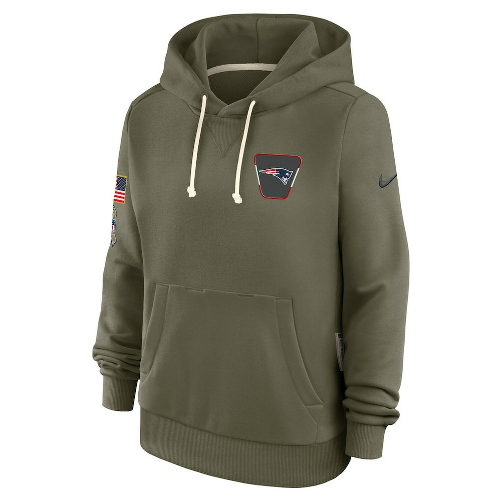 New England Patriots Women's 2025 Salute to Service Sideline Standard Issue Dri-FIT Hoodie - Olive sale