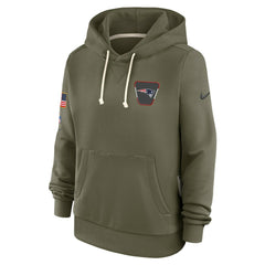 New England Patriots Women's 2025 Salute to Service Sideline Standard Issue Dri-FIT Hoodie - Olive sale