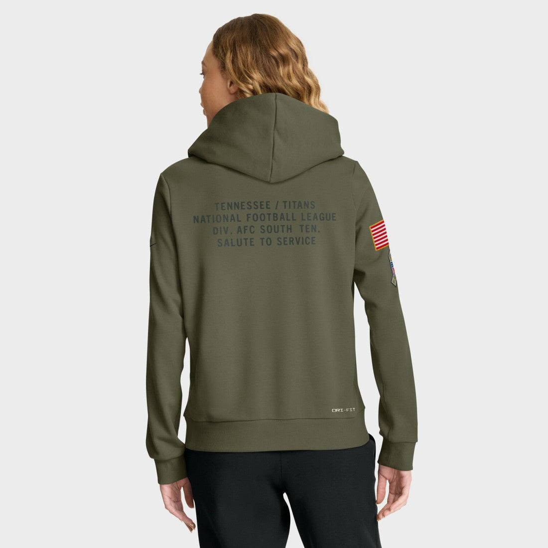 Tennessee Titans Women's 2025 Salute to Service Sideline Standard Issue Dri-FIT Hoodie - Olive on sale