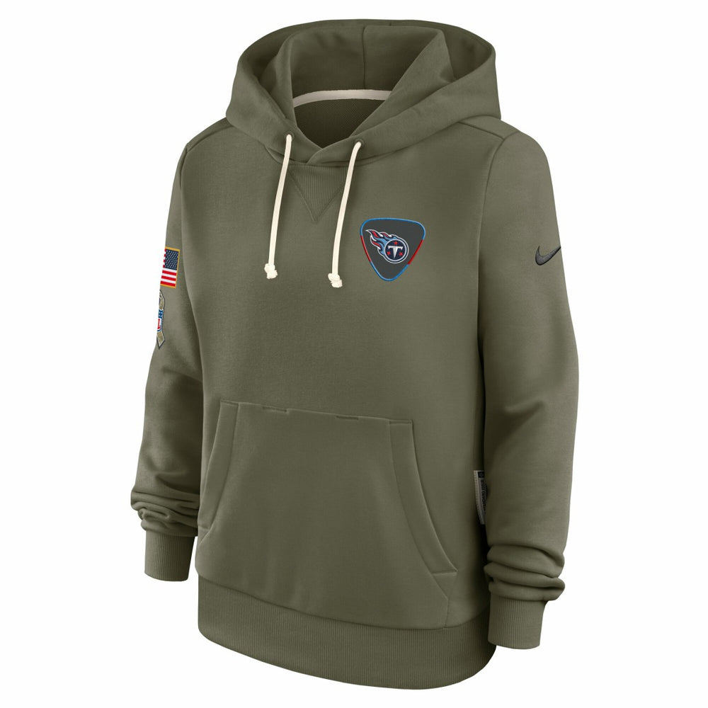 Tennessee Titans Women's 2025 Salute to Service Sideline Standard Issue Dri-FIT Hoodie - Olive on sale