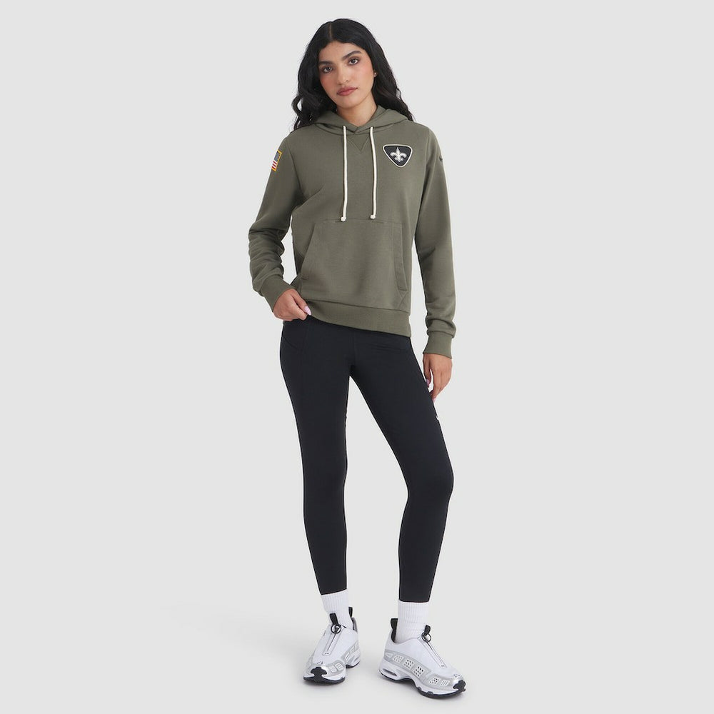New Orleans Saints Women's 2025 Salute to Service Sideline Standard Issue Dri-FIT Hoodie - Olive for sale