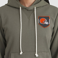 Cleveland Browns Women's 2025 Salute to Service Sideline Standard Issue Dri-FIT Hoodie - Olive on sale