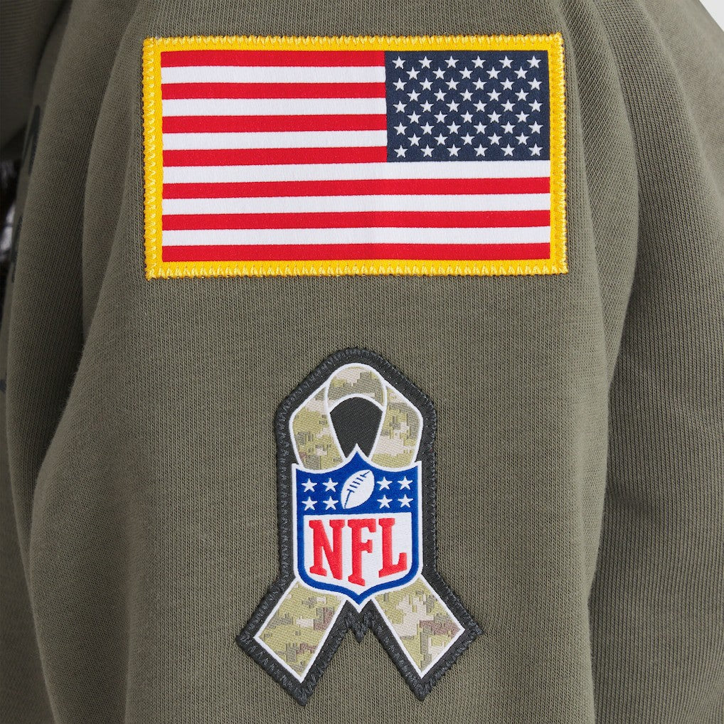Cleveland Browns Women's 2025 Salute to Service Sideline Standard Issue Dri-FIT Hoodie - Olive on sale