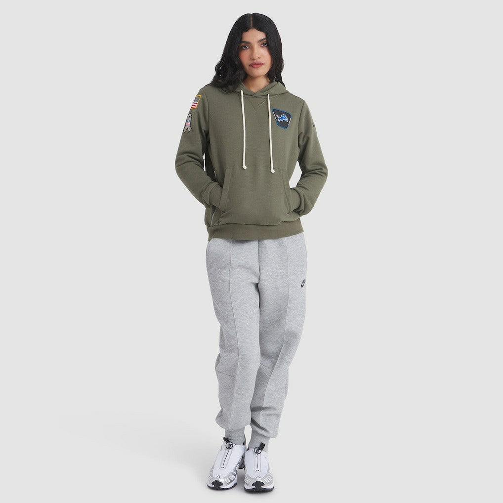 Detroit Lions Women's 2025 Salute to Service Sideline Standard Issue Dri-FIT Hoodie - Olive for sale