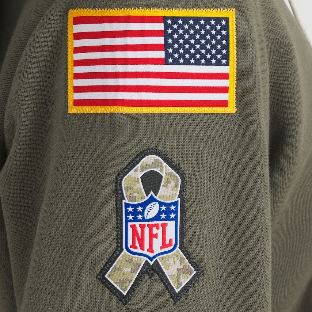 Detroit Lions Women's 2025 Salute to Service Sideline Standard Issue Dri-FIT Hoodie - Olive for sale
