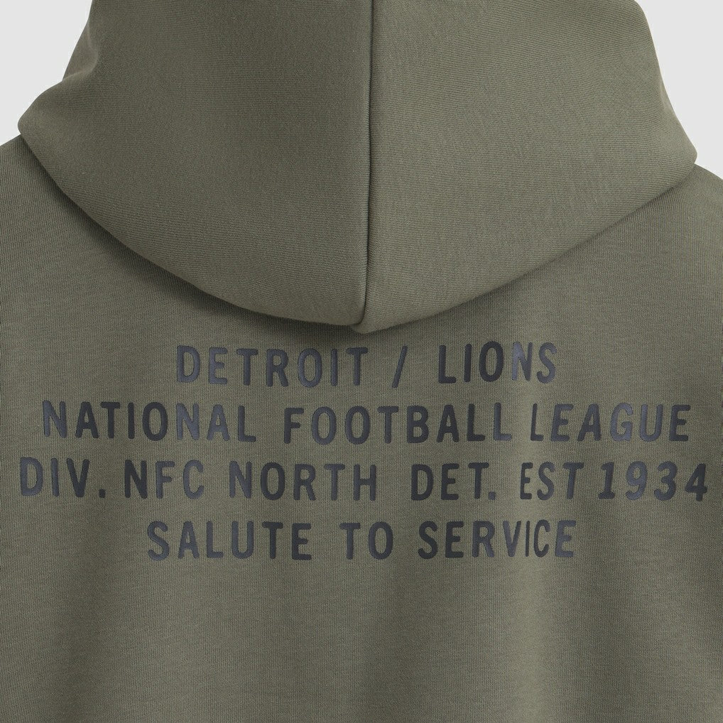 Detroit Lions Women's 2025 Salute to Service Sideline Standard Issue Dri-FIT Hoodie - Olive for sale