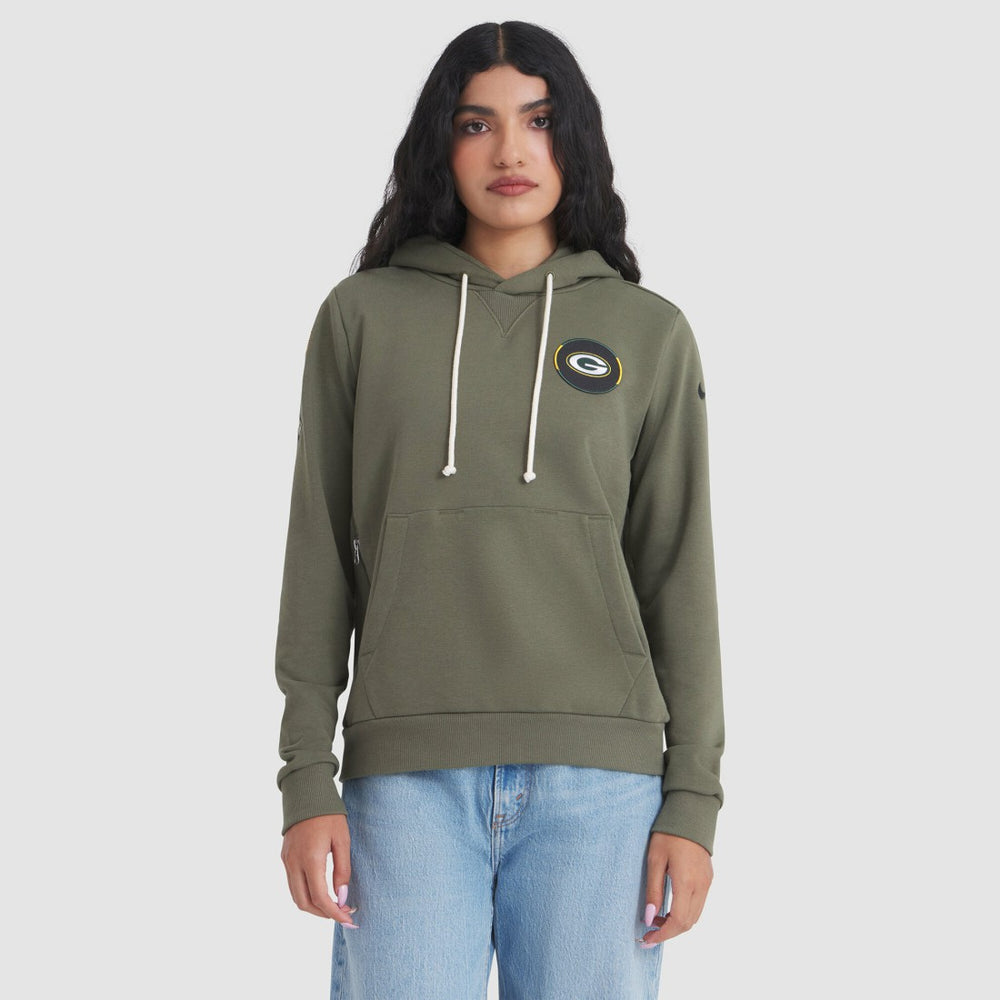 Green Bay Packers Women's 2025 Salute to Service Sideline Standard Issue Dri-FIT Hoodie - Olive discount