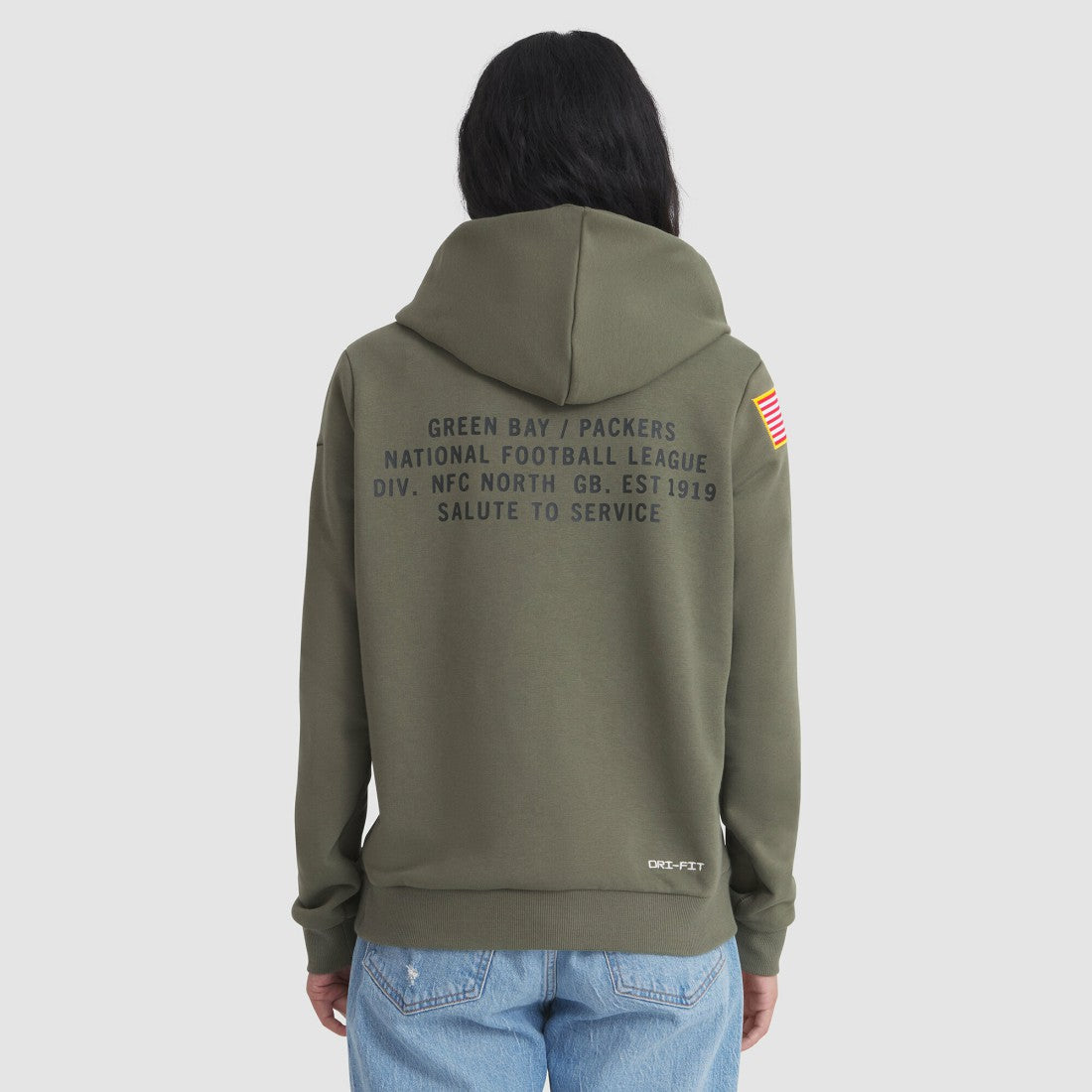 Green Bay Packers Women's 2025 Salute to Service Sideline Standard Issue Dri-FIT Hoodie - Olive discount