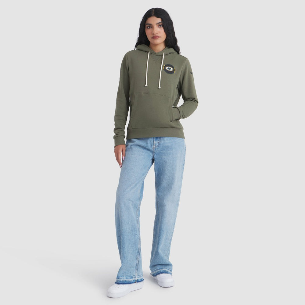Green Bay Packers Women's 2025 Salute to Service Sideline Standard Issue Dri-FIT Hoodie - Olive discount