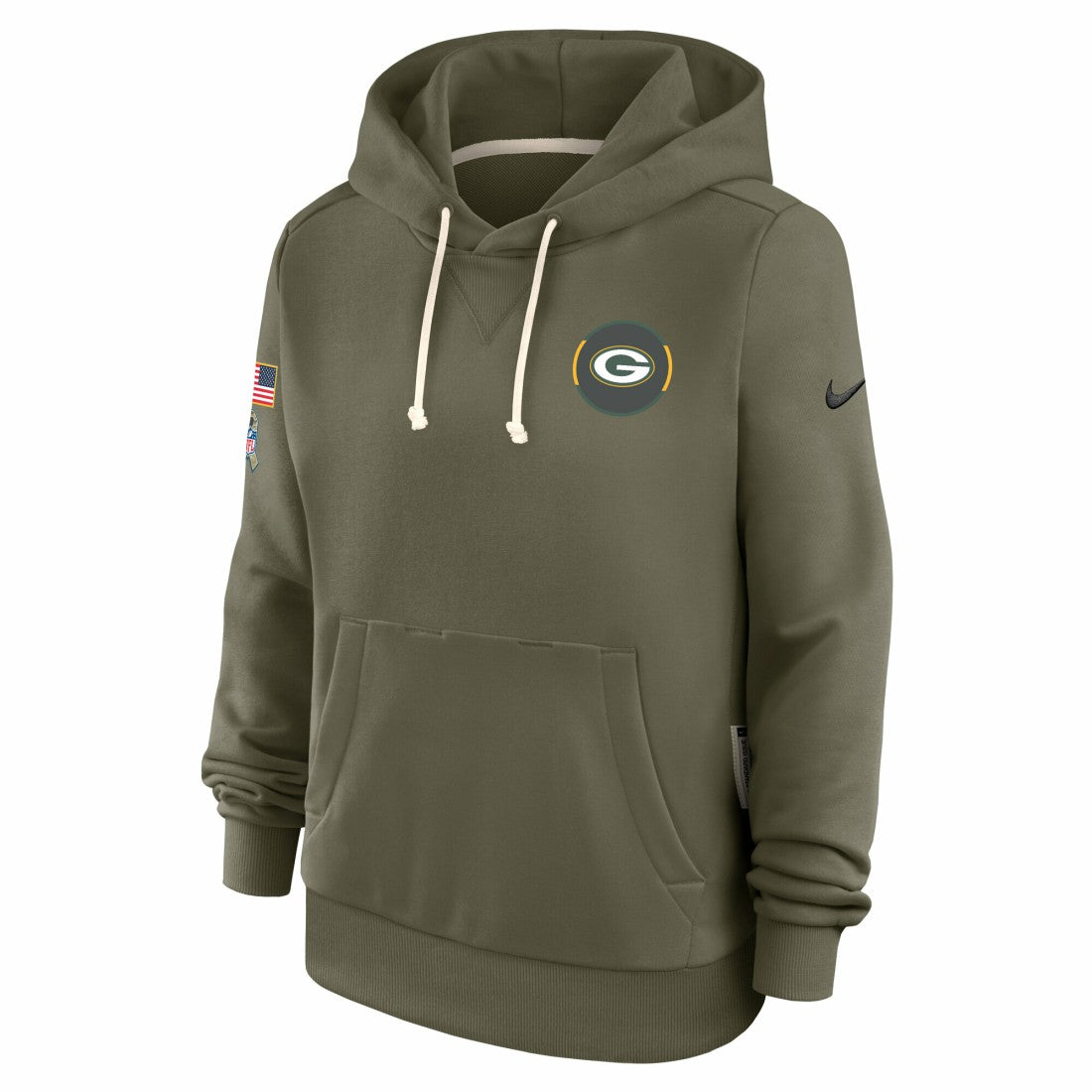 Green Bay Packers Women's 2025 Salute to Service Sideline Standard Issue Dri-FIT Hoodie - Olive discount