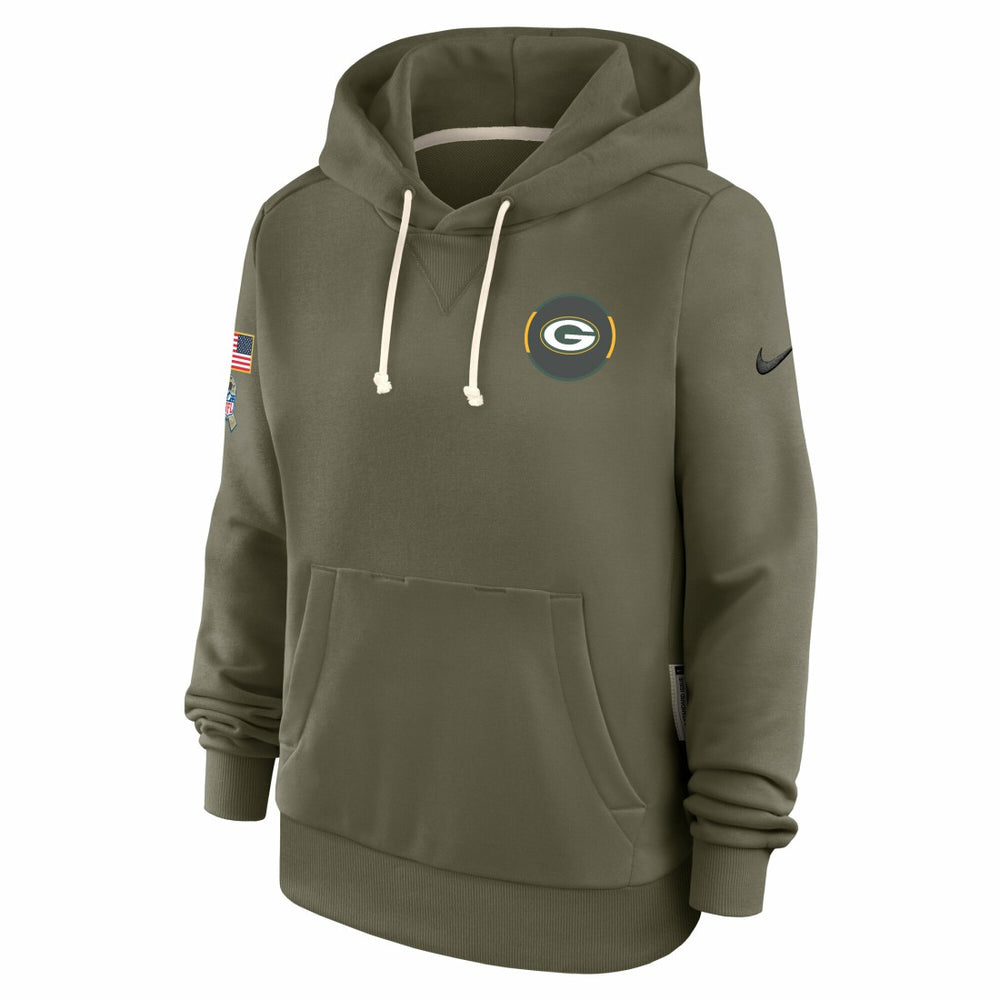 Green Bay Packers Women's 2025 Salute to Service Sideline Standard Issue Dri-FIT Hoodie - Olive discount