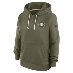 Green Bay Packers Women's 2025 Salute to Service Sideline Standard Issue Dri-FIT Hoodie - Olive discount
