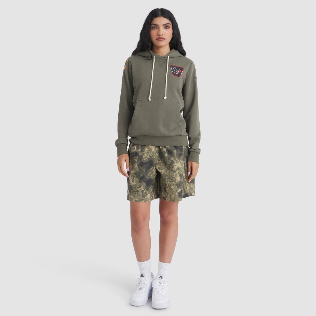 Houston Texans Women's 2025 Salute to Service Sideline Standard Issue Dri-FIT Hoodie - Olive online