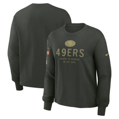 San Francisco 49ers Women's 2025 Salute to Service Sideline Dri-FIT Long Sleeve T-Shirt - Dark Green online