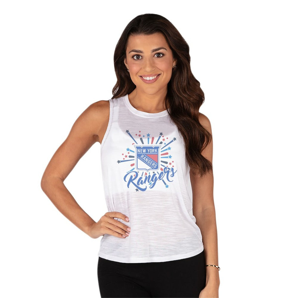 New York Rangers Concepts Sport Women's Infuse Knit Tank Top - White Tank Top