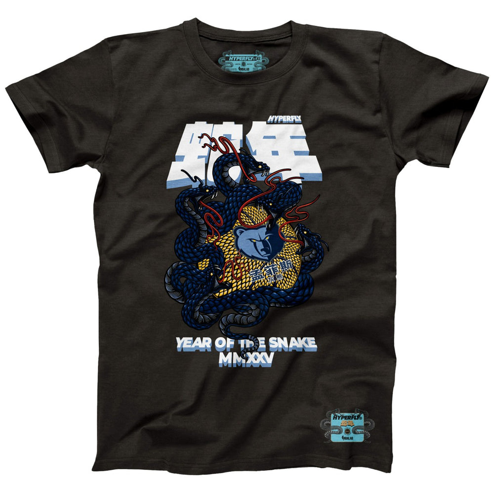 Memphis Grizzlies NBALab x Hyperfly Unisex Year of the Snake Lunar New Year Collection T-Shirt - Heather Black outlet