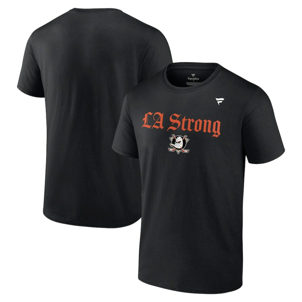 Anaheim Ducks Fanatics Unisex LA Strong T-Shirt - Black T-shirts