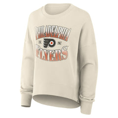 Philadelphia Flyers Fanatics Women's Oversized Slice Pullover Sweatshirt - Cream Sweatshirts