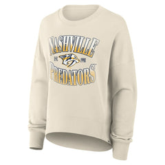 Nashville Predators Fanatics Women's Oversized Slice Pullover Sweatshirt - Cream Sweatshirts