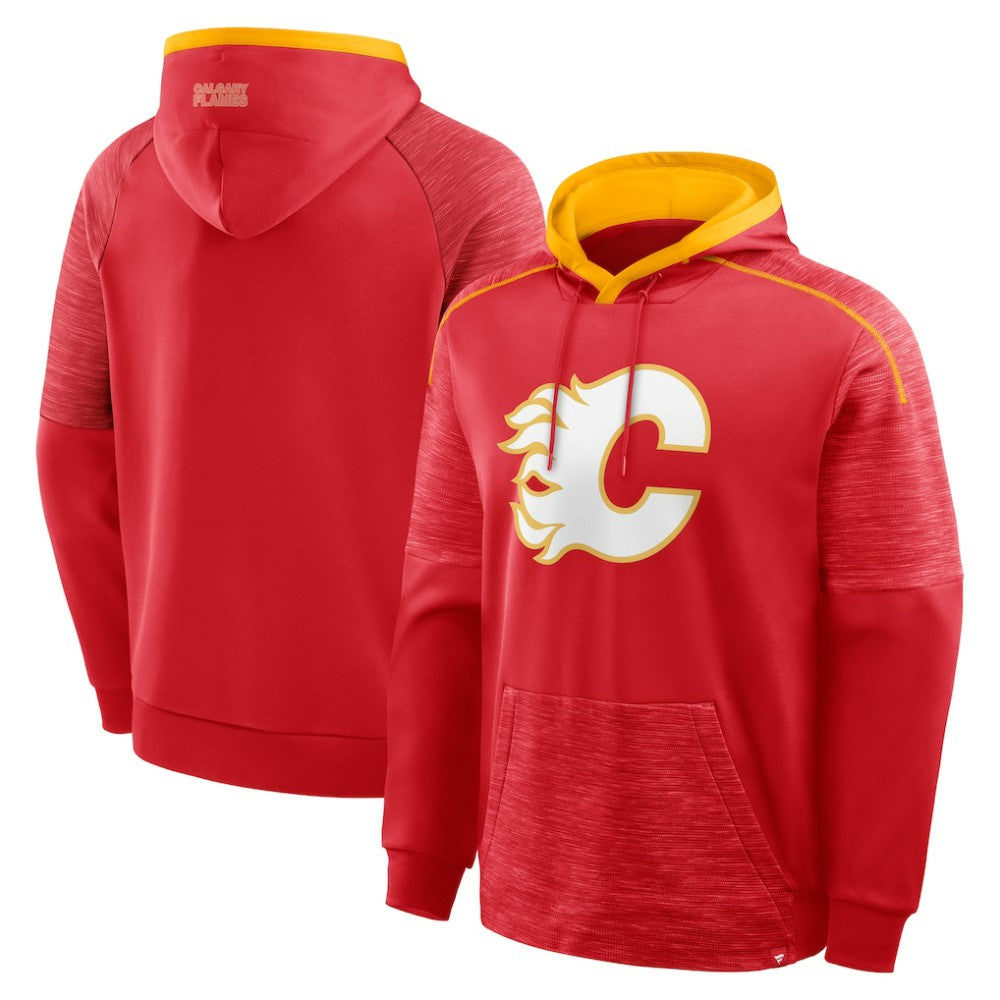 Calgary Flames Fanatics Goaltender Defender Pullover Hoodie - Red Hoodies