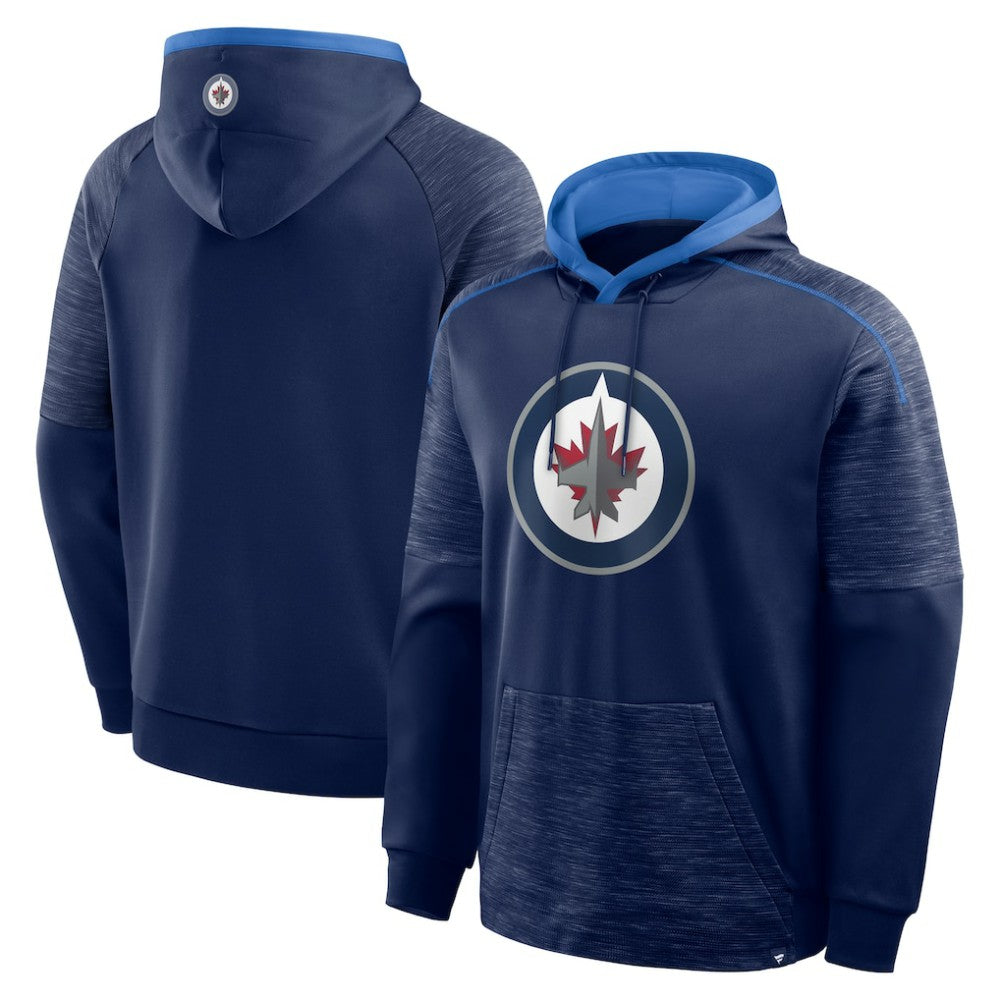 Winnipeg Jets Fanatics Goaltender Defender Pullover Hoodie - Navy Hoodies