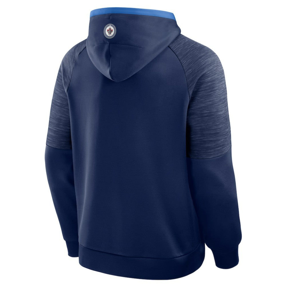 Winnipeg Jets Fanatics Goaltender Defender Pullover Hoodie - Navy Hoodies