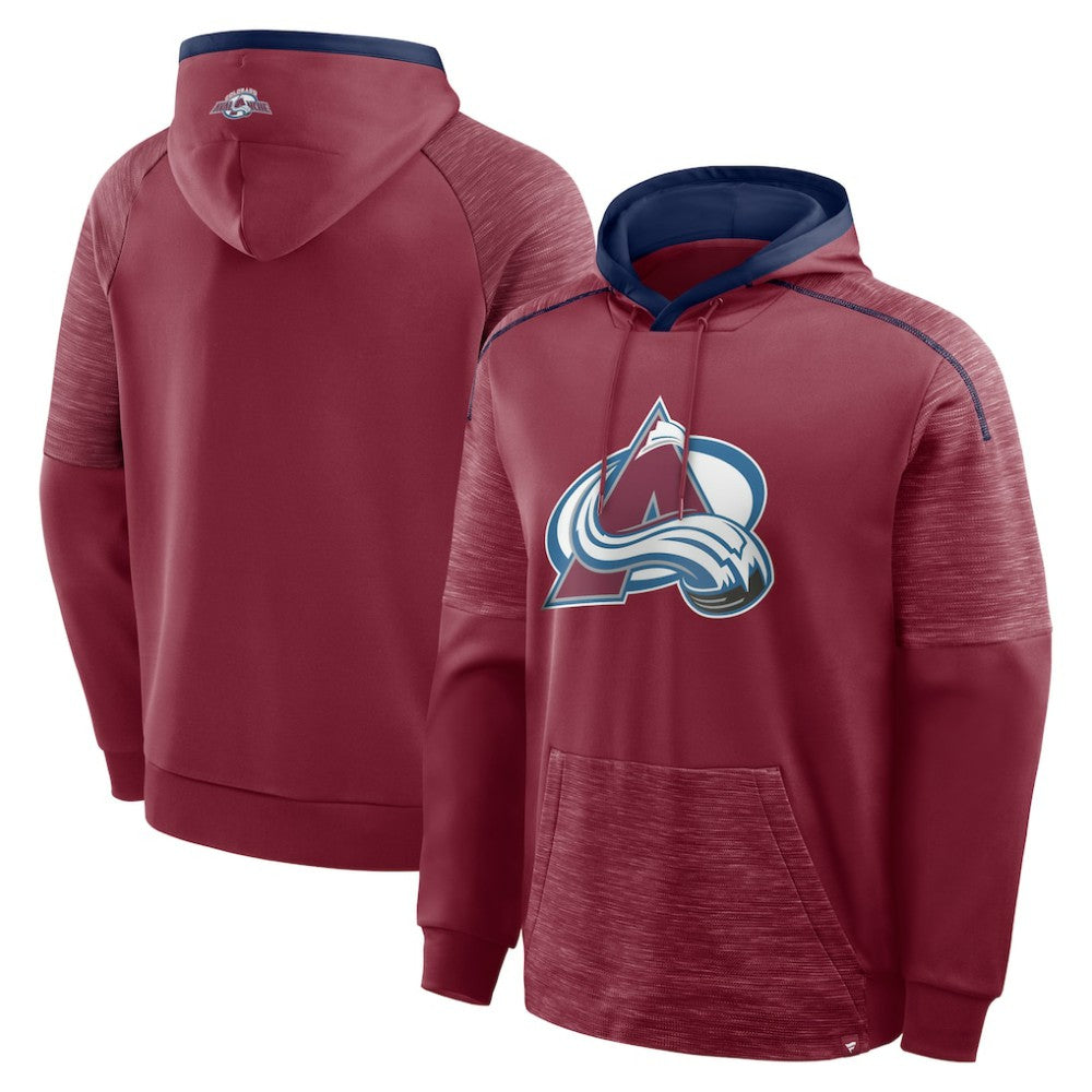 Colorado Avalanche Fanatics Goaltender Defender Pullover Hoodie - Burgundy Hoodies
