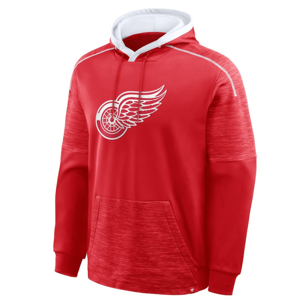 Detroit Red Wings Fanatics Goaltender Defender Pullover Hoodie - Red Hoodies